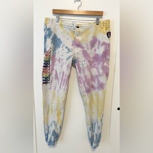 686 Men's Grateful Dead Everywhere Fleece Sweatpants Jogger Tie Dye Size XL